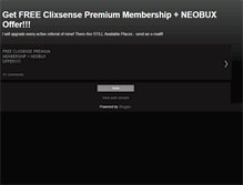 Tablet Screenshot of getfreeclixsensepremiummembership.blogspot.com