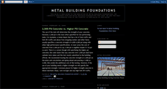Desktop Screenshot of metalbuildingfoundations.blogspot.com