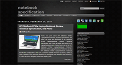 Desktop Screenshot of notebookspecification.blogspot.com