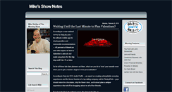 Desktop Screenshot of mikesshownotes.blogspot.com