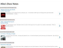 Tablet Screenshot of mikesshownotes.blogspot.com