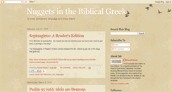 Desktop Screenshot of biblicalgreeknuggets.blogspot.com