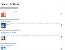 Tablet Screenshot of holychristianlife.blogspot.com