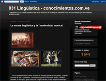 Tablet Screenshot of conocimientoslinguistica.blogspot.com
