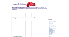 Desktop Screenshot of magneticmattresspads.blogspot.com