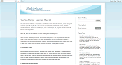Desktop Screenshot of lifelexicon.blogspot.com