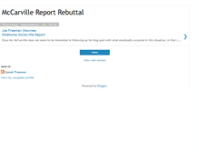 Tablet Screenshot of mccarvillereportrebuttal.blogspot.com