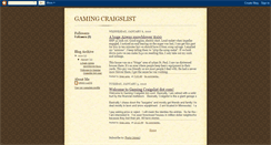 Desktop Screenshot of gamingcraigslist.blogspot.com