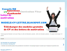 Tablet Screenshot of modele-cv-lettre.blogspot.com