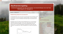 Desktop Screenshot of baufinanzierungsblog.blogspot.com
