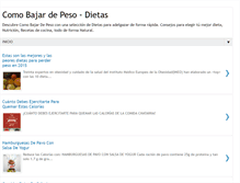 Tablet Screenshot of comobajardepeso-dietas.blogspot.com