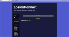 Desktop Screenshot of absolutlennart.blogspot.com