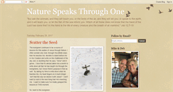 Desktop Screenshot of naturespeaksthroughone.blogspot.com