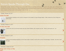 Tablet Screenshot of naturespeaksthroughone.blogspot.com