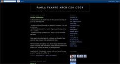 Desktop Screenshot of paolafavaro-arch1201-2009.blogspot.com