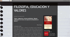 Desktop Screenshot of filosofiaeducacionyvalores.blogspot.com