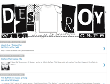 Tablet Screenshot of destroywithcare.blogspot.com