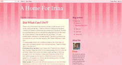 Desktop Screenshot of ahomeforirina.blogspot.com