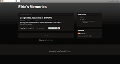 Desktop Screenshot of elric-memories.blogspot.com