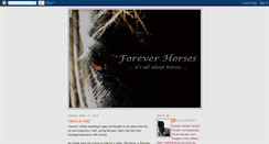 Desktop Screenshot of foreverhorses.blogspot.com