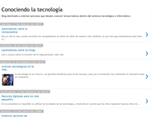 Tablet Screenshot of conociendolatecnologia.blogspot.com