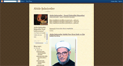 Desktop Screenshot of abidesahsiyetler.blogspot.com