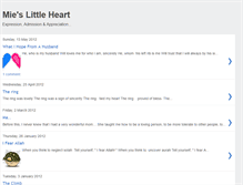 Tablet Screenshot of mieslittleheart.blogspot.com