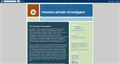 Desktop Screenshot of houstoninvestigator.blogspot.com