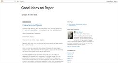 Desktop Screenshot of goodideasonpaper.blogspot.com