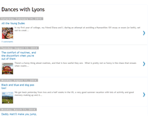 Tablet Screenshot of danceswithlyons.blogspot.com