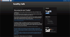 Desktop Screenshot of healthytalk-teena.blogspot.com