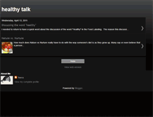 Tablet Screenshot of healthytalk-teena.blogspot.com