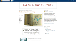 Desktop Screenshot of paperninkchutney.blogspot.com