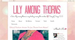 Desktop Screenshot of lilyamongthornsblog.blogspot.com