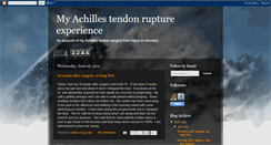 Desktop Screenshot of myachillesruptureexperience.blogspot.com