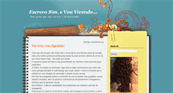 Desktop Screenshot of escrevosimevouvivendo.blogspot.com