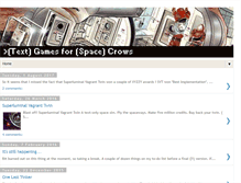Tablet Screenshot of gamesforcrows.blogspot.com