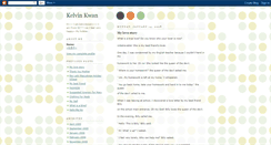 Desktop Screenshot of kelvinkwan.blogspot.com