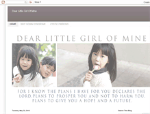 Tablet Screenshot of dearlittlegirlofmine.blogspot.com