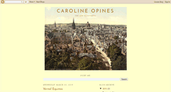 Desktop Screenshot of carolineopines.blogspot.com