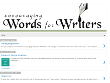 Tablet Screenshot of encouragingwordsforwriters.blogspot.com