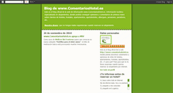 Desktop Screenshot of blogcomentarioshotel.blogspot.com