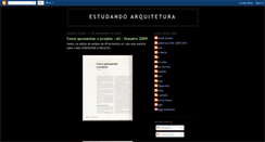 Desktop Screenshot of estudando-arquitetura.blogspot.com