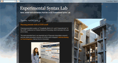 Desktop Screenshot of experimentalsyntax.blogspot.com