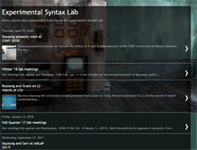 Tablet Screenshot of experimentalsyntax.blogspot.com