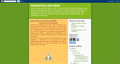 Desktop Screenshot of matematicasemmedo.blogspot.com