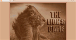 Desktop Screenshot of lionsgame.blogspot.com