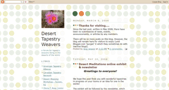 Desktop Screenshot of deserttapestryweavers.blogspot.com