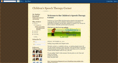 Desktop Screenshot of childrensspeechtherapycorner.blogspot.com