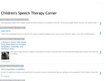 Tablet Screenshot of childrensspeechtherapycorner.blogspot.com